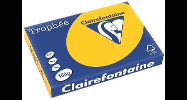 Clairefontaine Trophée Intens, gekleurd papier, A3, 160 g, 250 vel, zonnebloemgeel