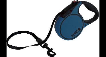 KONG Terrain Rollijn – Hondenriem – Met remsysteem - Tot 50 kg - L - 5 Meter - Blauw