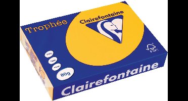 Clairefontaine Trophée Intens, gekleurd papier, A4, 80 g, 500 vel, zonnebloemgeel