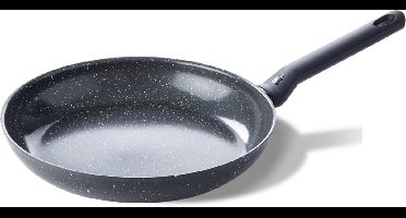 BK Universe Koekenpan 28cm - PFAS-vrije antikleeflaag - Koekenpan inductie - Keramische koekenpan - Ovenbestendig tot 160°C - Koudgreep - Zwart/Graniet