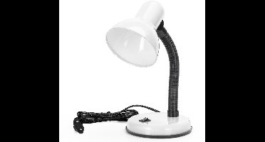 Aigostar 102KL - Bureaulamp - Tafellamp - H: 32 cm - E27 Fitting - Verstellbare Flexibele - Excl. lichtbron - Wit