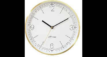 Wandklok 25cm - Stil - Goud/Wit - Metaal - NeXtime 'Bolero'