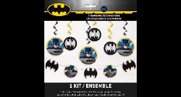 Dc Comics - Batman - Superheld - Feestdecoratie set - Kinderfeest - Verjaardag - Slinger - Plafond swirl hangers - Versiering