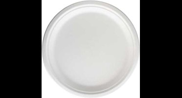 Bord IEZZY 260mm 1vaks suikerriet PFAS-vrij wit 50 stuks