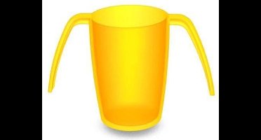 Vitility Ergoplus Beker – Geel – Ergonomische Drinkbeker – Anti-lek – Lichtgewicht – Geschikt voor Ouderen & Kinderen