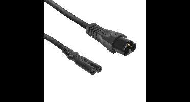 ACT Netsnoer C6 - C7 zwart 0,2 m AK5249