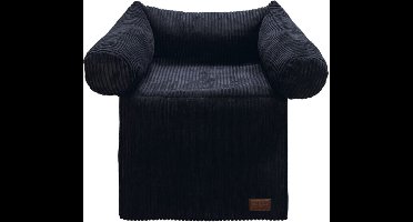 Designed by Lotte Bankkussen Ribbed - Hondenkussen - Antraciet - 50x50x30 cm
