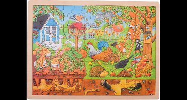 GOKI Puzzel - Puzzel Onze Tuin Boven - Onder