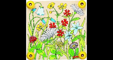 GOKI Bloemenpers - Lenteweide - 17,5X17,5X4,5Cm - Knutselplezier - 3 Jaar