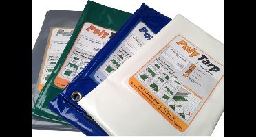 Afdekzeil PVC 650g/m², 3 x 4m (12m²), grijs zeil, waterdicht en scheurvast