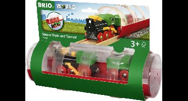 BRIO Stoomtrein & Tunnel - 33892 - uitbreiding voor BRIO World - vanaf 3 jaar