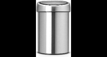 Brabantia Touch Bin Prullenbak - 3 liter - Badkamer - Matt Steel Fingerprint Proof