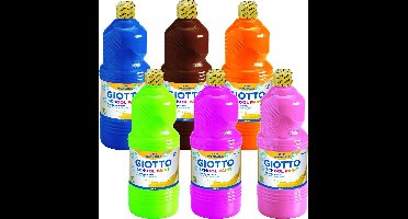 Giotto Assortment 6 X 1L Giotto Poster Paint Super Washable