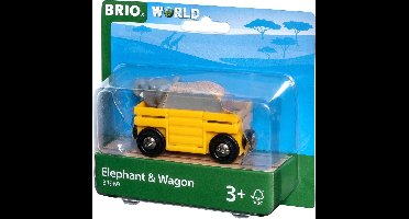 BRIO Wagon met olifant - 33969 - uitbreiding voor BRIO World - vanaf 3 jaar