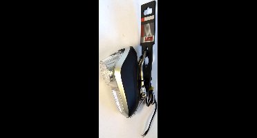 Simson LED voorvorklamp - Naafdynamo - 35 Lux - Zwart/Zilver - Voorvorkmontage