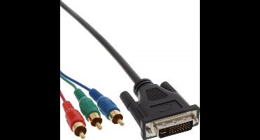 DVI-I Dual Link - Tulp component video kabel - 10 meter
