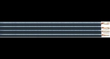 Bi-wire luidspreker kabel (CU koper) - 4x 0,75mm² / blauw - 100 meter