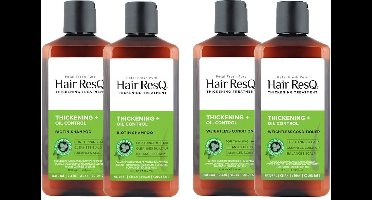 PETAL FRESH - Hair ResQ 2 x Shampoo + 2 x Conditioner Thickening + Oil Control - 4 Pak