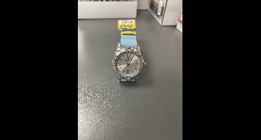 Leuke turquise dames horloge met stenen Q829-803Y