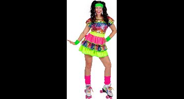 Jurk 80's Neon Tijgerprint Dames - Maat 42