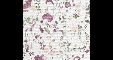 BOEKET BLOEMEN BEHANG | Landelijk - wit violet roze groen - A.S. Création PintWalls II