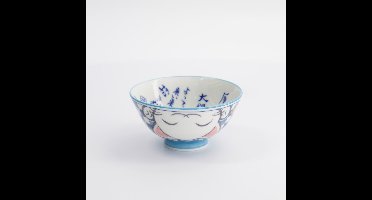 Tokyo Design Studio - Kawaii - Rijstkom - 11.3x5.8cm - 300ml - Geluks Kat - Blauw