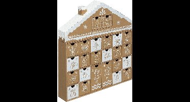 Adventskalender in Form eines Hauses, 38 x 41 cm