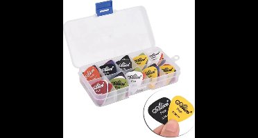 Scoby - Plectrums - Ultieme Gitaar Plectrum Set - 60-Delige Collectie in Handig Doosje - 6 Verschillende Maten - Pick Packs - Perfect Cadeau voor Gitaristen