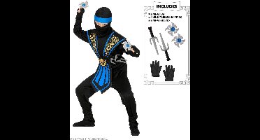 Ninja pak kinderen Kombat blauw