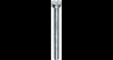 Metaalschroef. M4 x 12mm. lang. verzinkt. cilinderkop. 25 stuks bouten met moer. Homefix.