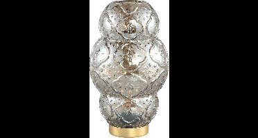 PTMD - Tafellamp - LED - Rond - Chloe - Grijs - L16xB16xH27cm