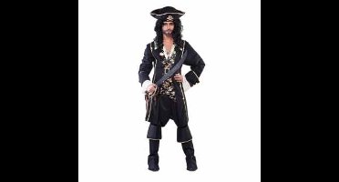 Piratenkostuum zwart/goud man