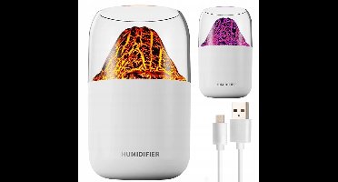 Luchtbevochtiger - Diffuser - Aromadiffusers - LED - lavalamp - Wit