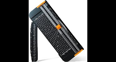 GELLDG Papiersnijder - 30 cm - met veiligheidsmes en vouwliniaal - Geschikt voor A4-formaat vinyl fotokarton, knutselpapier, karton, etiketten, enz. - ideaal accessoire geschikt voor scrapbooking.