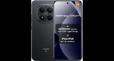 Xiaomi Redmi Note 15 Pro+ 5G 8GB+256GB Zwart | 6,83" 120Hz AMOLED | 200MP OIS | IP68 Waterdicht