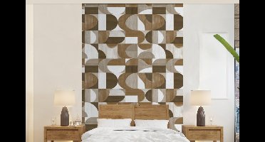 Behang - Fotobehang Abstract - Retro - Bruin - Breedte 140 cm x hoogte 220 cm