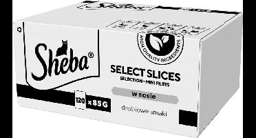 Sheba Select Slices Serie - Katten Natvoer - Drie Smaakvarianten - 120x85g