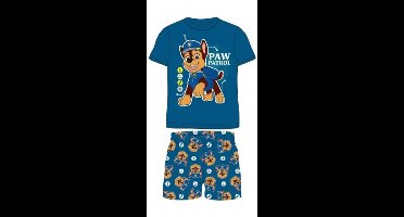 Paw Patrol Shortama - Strandset - Pyjama - 100% Katoen - Maat 128 – Blauw