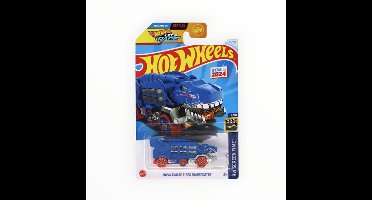HOT WHEELS ULTIMATE T-REX TRANSPORTER BLUE CHROME 55/250 HW SCREEN TIME 4/10 LONG CARD 1:64 2024