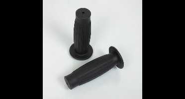 Paar handvatten vintage rubber zwart Vparts model Bullit stuur 25mm voor motor
