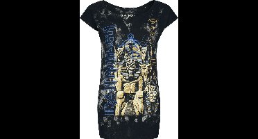 Iron Maiden Powerslave Dames T-shirt - houtskool - L