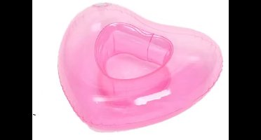 Scoby – Hartjes Bekerhouder – Drankjeshouder – Zwembadaccessoire – Hartje – Drink Holder – Cup Float – Opblaasbaar – Bad – Roze – 22 cm – 1 stuk