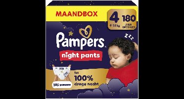 Pampers Night Pants Maat 4 Maandbox - 180 luierbroekjes - 9kg-15kg
