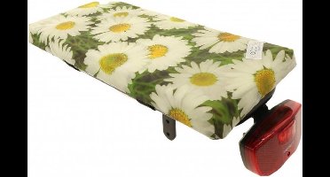 Hooodie Cushie Daisy's- zacht fietskussentje voor op bagagedrager