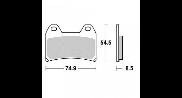 Remblokken origineel voor Motor BMW 650 G X-Moto 2007 tot 2010 vooraan Nieuw