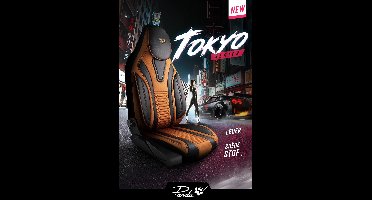 Stoelhoezen Audi A5 2011 – 2016 – Tokyo series - Cognac zwart - Leder + Suede stof - Integrated Seat Design – premium uitstraling (Voorstoelen set 2 voorstoelen)