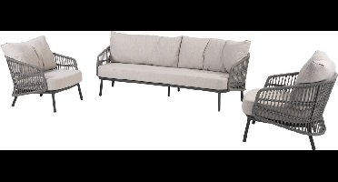Alicante stoel bank loungeset 3 delig antraciet Taste 4SO