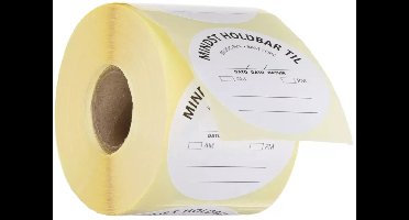 HENDI Voedselveiligheidsstickers wit 50 mm met tekst voor gebruiksdatum