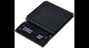 GELLDG Digitale Keukenweegschaal - Precisieweegschaal met USB Oplaadbaar - 150x130x22.5mm - HD Scherm, Tara Functie, Snel en Nauwkeurig - Geschikt voor Koffie, Barista en Dagelijks Keukengebruik - Kunststof