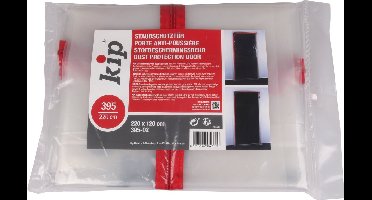 Kip 395 - Stofdeur Folie Afplaktape - 220 cm x 120 cm - Ademend materiaal met hoogwaardige ritssluiting - Geen onderrand voor makkelijke doorgang van trolleys - Gerecyclede LDPE folie met variabele klittenbandsluitingen voor stofvrij verbouwen
